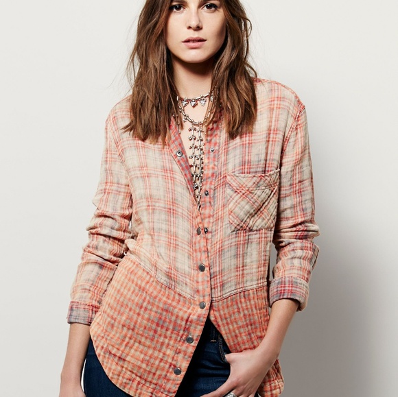 Free People Tops - Free People • Gauzy Snap Down